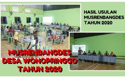 Musrenbangdes Desa Wonopringgo Tahun 2020