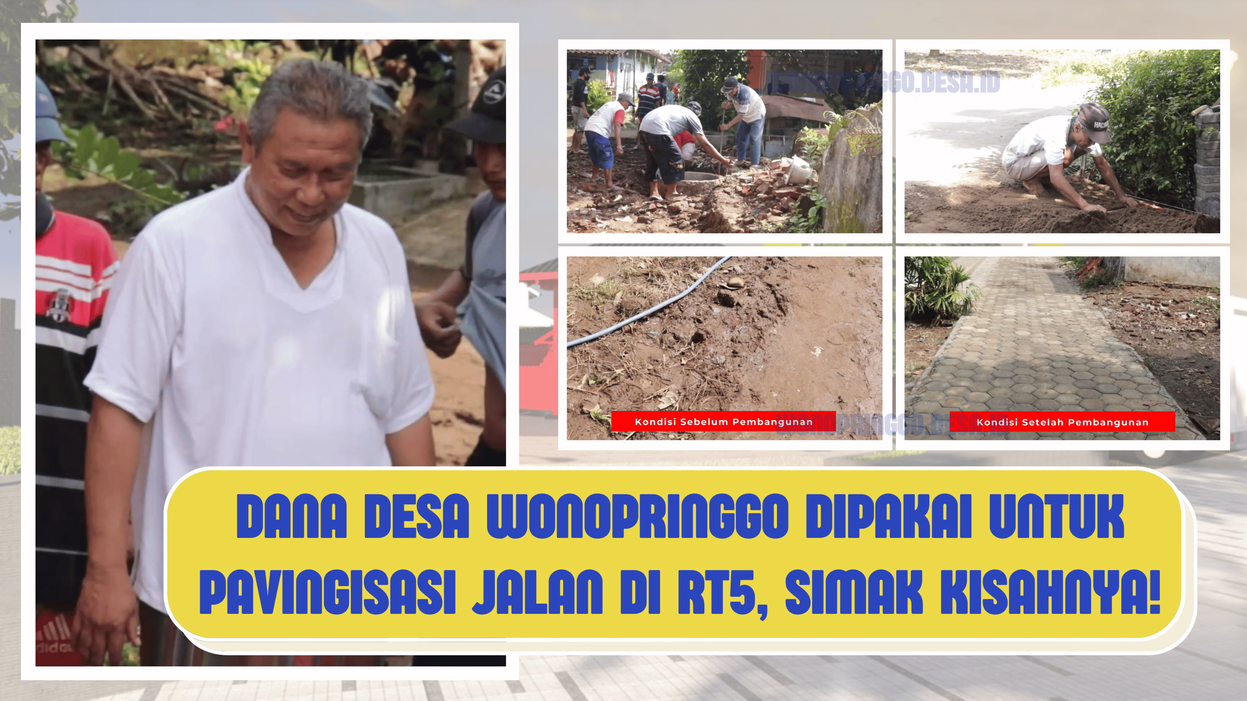 Dana Desa Wonopringgo Dipakai untuk Pavingisasi Jalan di RT5, Simak Kisahnya!