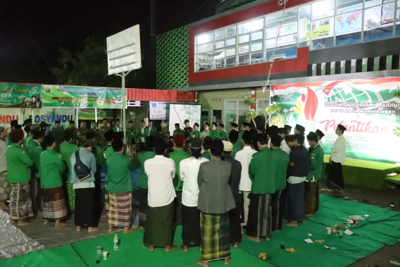 Pelantikan GP Ansor Pac Desa Wonopringgo di Halaman GSG Pringgodani
